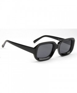 Square Women Retro Bold Square Oversized UV Protection Fashion Sunglasses - Black - C518IT4INYM $7.81
