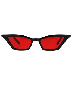 Rectangular Cateye Trapezoid Shape Sunglasses Womens Chic Fashion Shades UV 400 - Black (Red) - C618SD0NTTC $9.57