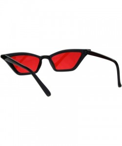 Rectangular Cateye Trapezoid Shape Sunglasses Womens Chic Fashion Shades UV 400 - Black (Red) - C618SD0NTTC $9.57