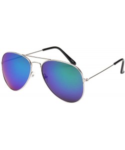 Sport Men's and Women's Sunglasses Classic Oversized Aviator - Multicolor a - C218TTUUSWN $12.25