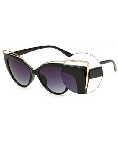 Goggle Sunglasses UV400 Retro cat Glasses Lady's Sunglasses - Dark Brown - CE18Y4H2MNM $32.66