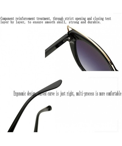 Goggle Sunglasses UV400 Retro cat Glasses Lady's Sunglasses - Dark Brown - CE18Y4H2MNM $32.66