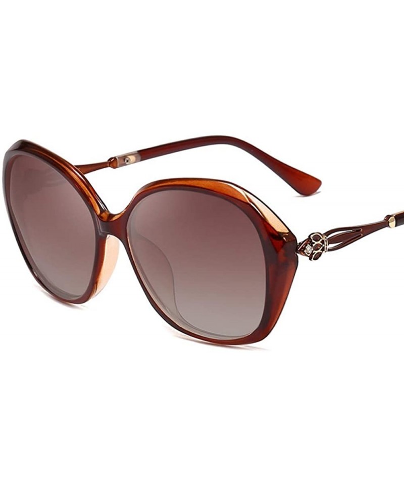 Oversized Polarized Sunglasses large frame sunglasses drill-in female anti-ultraviolet ray - A - CG18Q88UCN6 $23.18