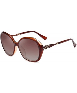 Oversized Polarized Sunglasses large frame sunglasses drill-in female anti-ultraviolet ray - A - CG18Q88UCN6 $23.18