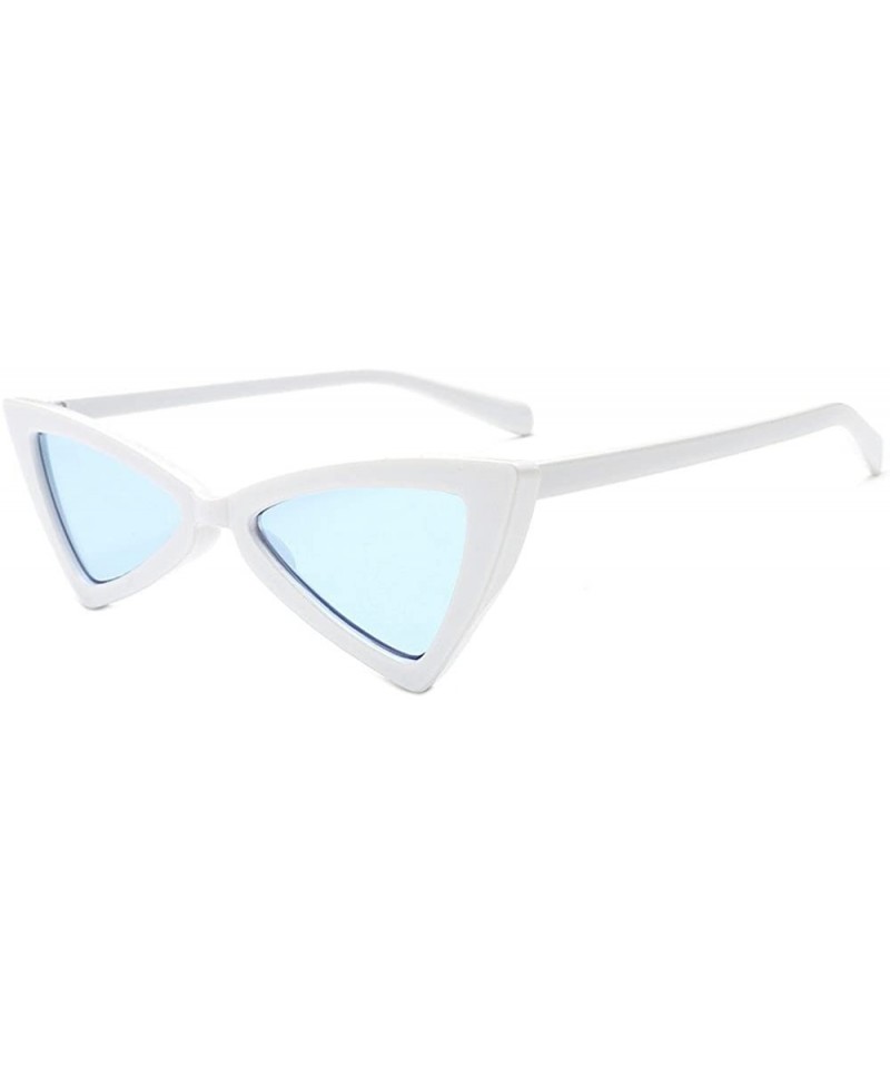 Wrap Glasses- Women Vintage Cateye Frame Shades Acetate Frame UV Sunglasses - 9131c - CU18RR2KAZ4 $10.30