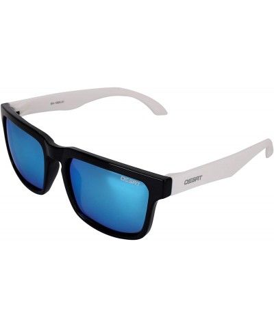 Aviator Polarized Classic Glasses Sunglasses Protective - Black/White - C318RXQL827 $26.26