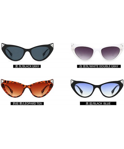 Butterfly Leopard Crystal Sunglasses sunglasses Oversize - White - CN18SXS5XAC $14.20