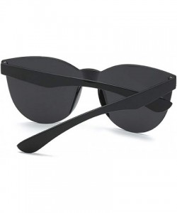 Sport Square Sunglasses Women Fashion Rimless Frame Glasses Transparent Eyewear Transparent Candy Color Eyewear - N - CH19074...