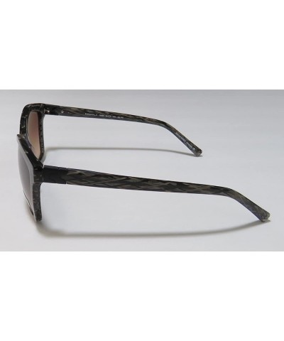 Rectangular 7858k Womens/Ladies Designer Full-rim Gradient Lenses Sunglasses/Eyewear - Gray / Black Pattern - CS18E2LUA46 $21.72