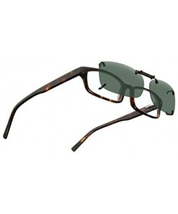 Rimless Solar Shield Fits Over Rimless Clip-On Sunglasses REC G 56 BLACK/GRAY - CQ12MYD90GP $9.63