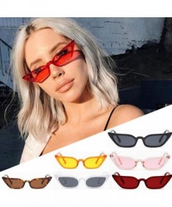 Cat Eye 2020 Fashion Vintage Sunglasses for Women Cat Eye Small Frame Retro Sunglasses UV400 Eyewear for Ladies - Red - CH196...