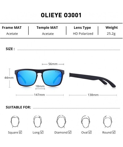 Wrap Vintage Polarized Sunglasses for Women&Men 100% UV Protection Fashion Square Oversized Sunglasses - Blue Mirror - CU18TD...