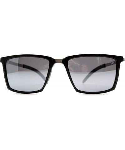 Square p583 Square Style Polarized- for Mens 100% UV PROTECTION - Black-silvermirror - CY192TEH7RL $27.81