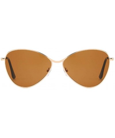 Oversized Unisex Fashion Rimless Polarized Sunglasses Lightweight UV400 Lens - Gold - CO1903YHQK5 $10.30