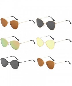 Oversized Unisex Fashion Rimless Polarized Sunglasses Lightweight UV400 Lens - Gold - CO1903YHQK5 $10.30