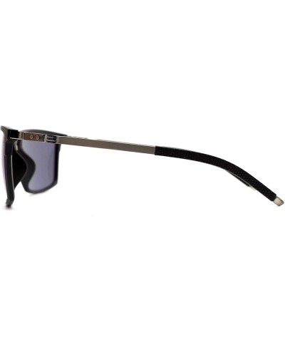 Square p583 Square Style Polarized- for Mens 100% UV PROTECTION - Black-silvermirror - CY192TEH7RL $27.81