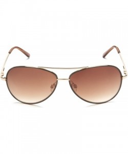 Aviator Women's A685 Aviator Sunglasses - 59 mm - Gold and Brown Frame/Gradient Brown Lens - C2113YJULUZ $123.01