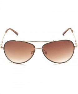 Aviator Women's A685 Aviator Sunglasses - 59 mm - Gold and Brown Frame/Gradient Brown Lens - C2113YJULUZ $41.00