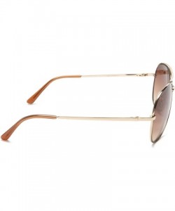 Aviator Women's A685 Aviator Sunglasses - 59 mm - Gold and Brown Frame/Gradient Brown Lens - C2113YJULUZ $123.01