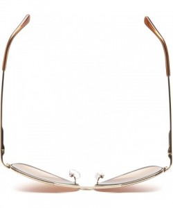 Aviator Women's A685 Aviator Sunglasses - 59 mm - Gold and Brown Frame/Gradient Brown Lens - C2113YJULUZ $123.01