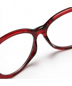 Semi-rimless Super Cat Eye Glasses Vintage Inspired Mod Fashion Clear Lens Eyewear (Red) - CF12ECXW4JR $9.04