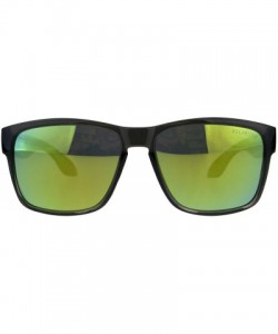 Sport Polarized Premium Kush Color Mirror Rectangular Sport Sunglasses - Yellow - CK18DHZWIAK $13.52