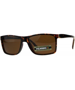 Rectangular Polarized Lens Sunglasses Unisex Fashion Classic Rectangular Frame - Tortoise (Brown) - C618CW6CEXT $11.89