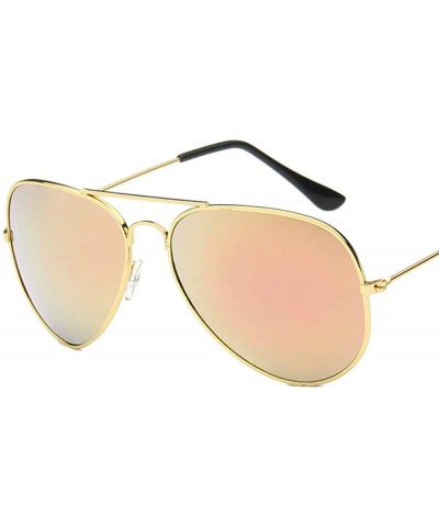Rimless Women Fashion Round Frame Colorful Gradient Rimless Sunglasses - Rosegold - CR18HAW83WH $16.68