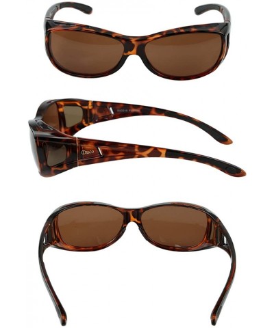 Wrap Unisex Wraparound Fitover Glasses Polarized Wear Over Sunglasses 8953 - M Size Tortoise Brown - C0188AQ9U23 $19.96