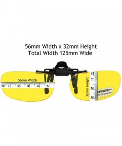 Rectangular Skinny Curve Rectangle Non Polarized Yellow Flip up Sunglass - Black Flip-non Pol Yellow Lens - CF180R0CSRK $13.56
