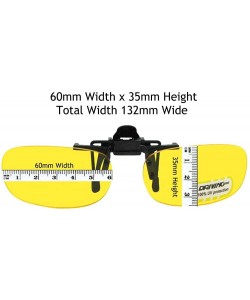 Rectangular Skinny Curve Rectangle Non Polarized Yellow Flip up Sunglass - Black Flip-non Pol Yellow Lens - CF180R0CSRK $13.56