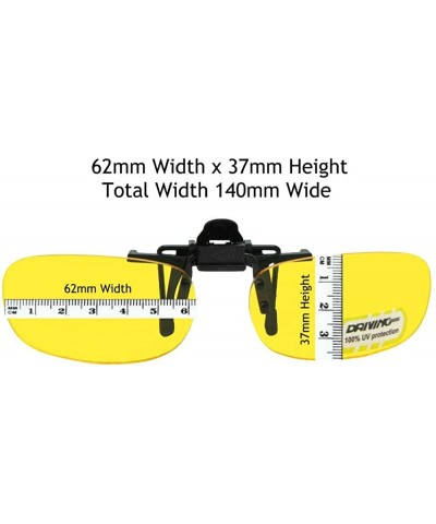 Rectangular Skinny Curve Rectangle Non Polarized Yellow Flip up Sunglass - Black Flip-non Pol Yellow Lens - CF180R0CSRK $13.56