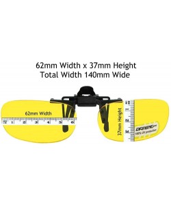 Rectangular Skinny Curve Rectangle Non Polarized Yellow Flip up Sunglass - Black Flip-non Pol Yellow Lens - CF180R0CSRK $13.56