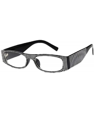 Rectangular Retro Narrow Rectangular Rhinestone Sunglasses (Style H) - CP196GX2AL9 $10.64