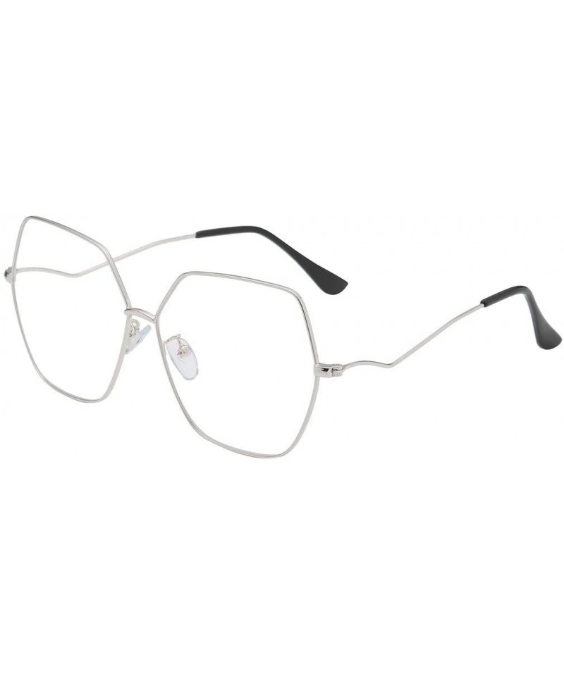 Rectangular Sunglasses Irregular Glasses Eyewear - F - C318UEIZZ3W $13.95