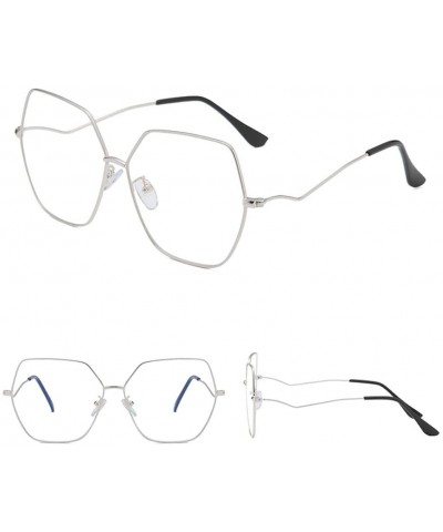 Rectangular Sunglasses Irregular Glasses Eyewear - F - C318UEIZZ3W $13.95