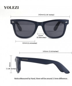 Wayfarer Men's Women Polarized Sunglasses Retro Fashion 80s UV Protection Sun Glasses - A Matte Blue & Grey - CR18DHNQZHC $25.47