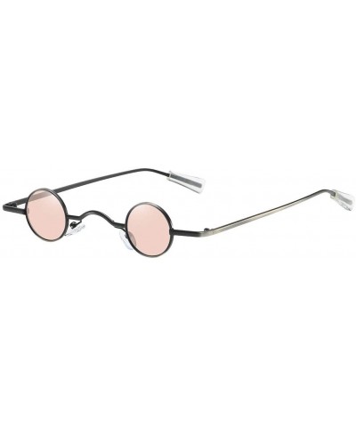 Round Unisex Fashion Sunglasses Glasses Vintage - Pink - C1196SRZIG8 $7.79