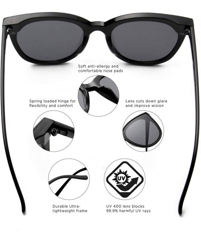 Cat Eye Women Retro Vintage Round Cat Eye Designer Sunglasses - Tortoise - CK18I6S0NMZ $11.65