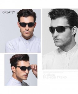 Aviator Premium Driving Polarized Sunglasses for Men Al-Mg Metal Frame Cycling Golf - CH18GM6WIDH $27.91