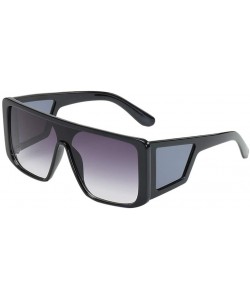 Rimless Square Sunglasses for Men- Oversize Polarized Sun Glasses 100% UV Protection Anti-Glare Eyewear with Flat Lens - C519...