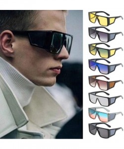 Rimless Square Sunglasses for Men- Oversize Polarized Sun Glasses 100% UV Protection Anti-Glare Eyewear with Flat Lens - C519...