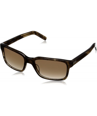 Rectangular Men's Preston Rectangular Sunglasses - Smokey Brown & Brown Gradient - C2125QFNHNH $27.13