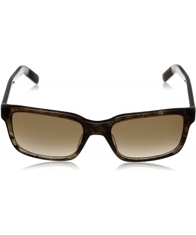 Rectangular Men's Preston Rectangular Sunglasses - Smokey Brown & Brown Gradient - C2125QFNHNH $27.13