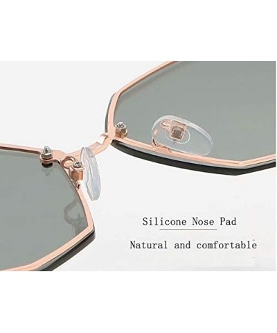 Oversized Women's Fashion Oversizeed Sunglasses Square Frameless Gradient Glasses UV400 - Grey - CQ199MALDXG $12.85