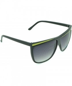 Wrap Unisex Modern Bold Fashion UV Lens Sunglasses in Assorted Colors - Lime Accent - CE129KC0Q9Z $8.90