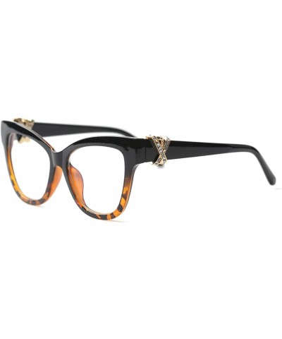 Butterfly Womens Butterfly Frame Reading Glasses w/Shiny Rhinestones - Leopard - CA18ZSIZOUD $28.51