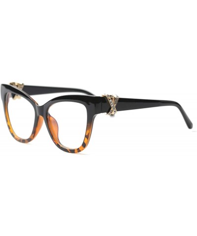 Butterfly Womens Butterfly Frame Reading Glasses w/Shiny Rhinestones - Leopard - CA18ZSIZOUD $10.43