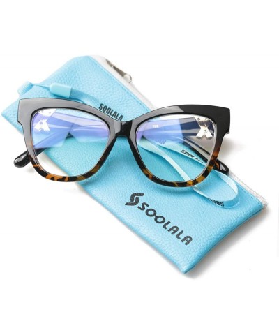 Butterfly Womens Butterfly Frame Reading Glasses w/Shiny Rhinestones - Leopard - CA18ZSIZOUD $10.43