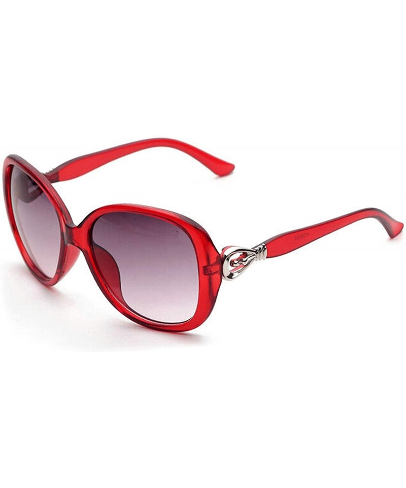 Sport Classic Retro Designer Style Sunglasses for Women Plate Resin UV 400 Protection Sunglasses - Red - CG18T2W6E5A $16.07